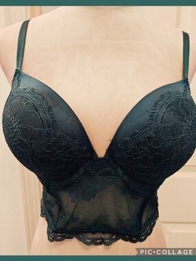 Victoria's Secret Very Sexy Envious Bombshell Push Up Lace Longline Corset Top.
